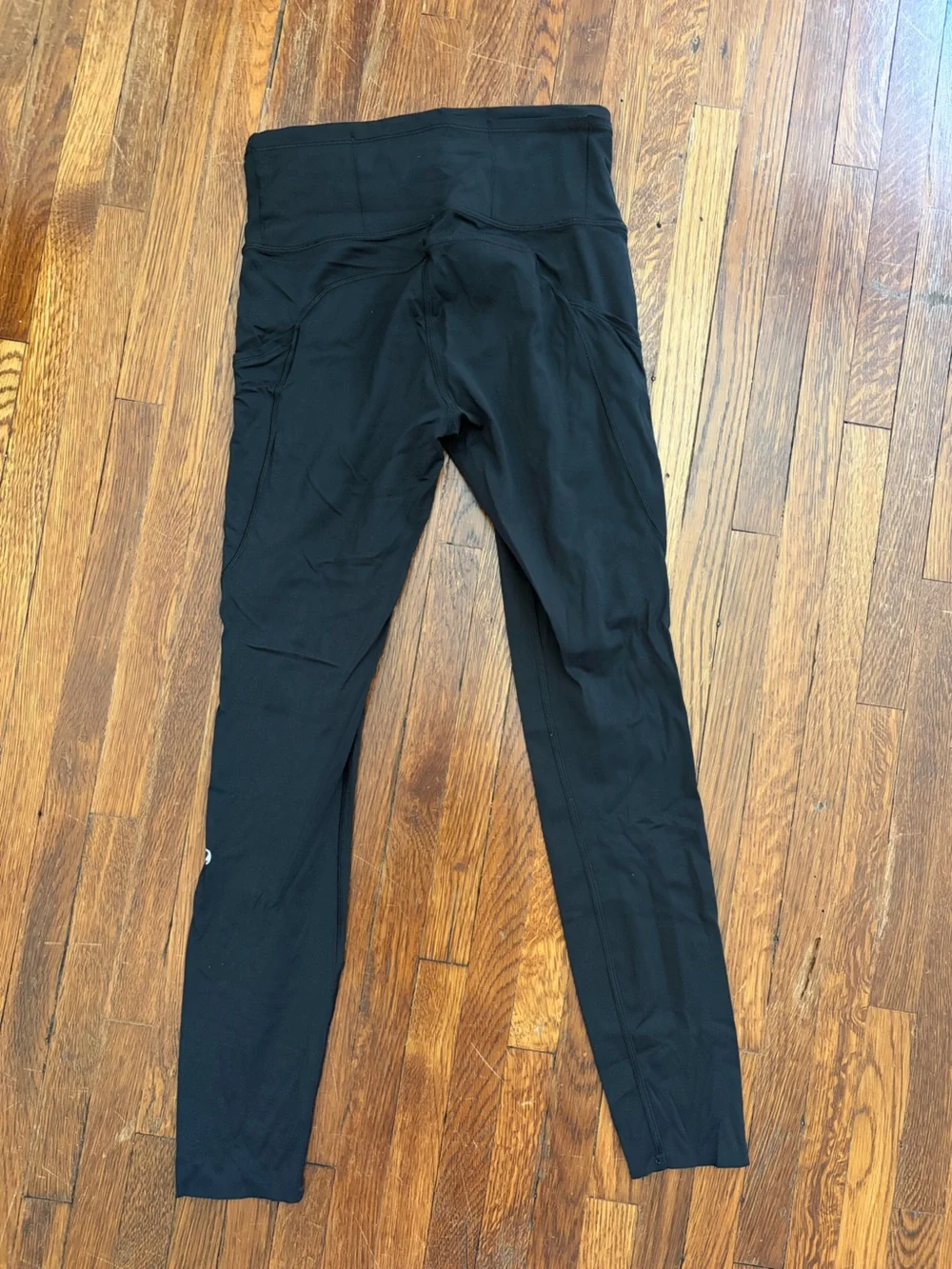 Lululemon Black Leggings with Polka-dots and Side Pockets